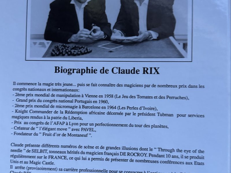Claude Rix et ses 52 partenaires