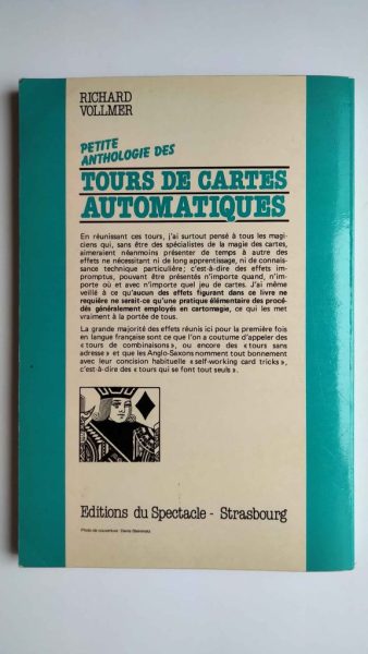 Petite Anthologie : "Tours cartes automatiques" (Richard Vollmer) *Rare*